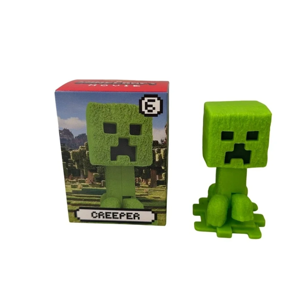 Minecraft Creeper Toy Figure McDonalds Happy Meal 2025 Collectible Fast Food Box